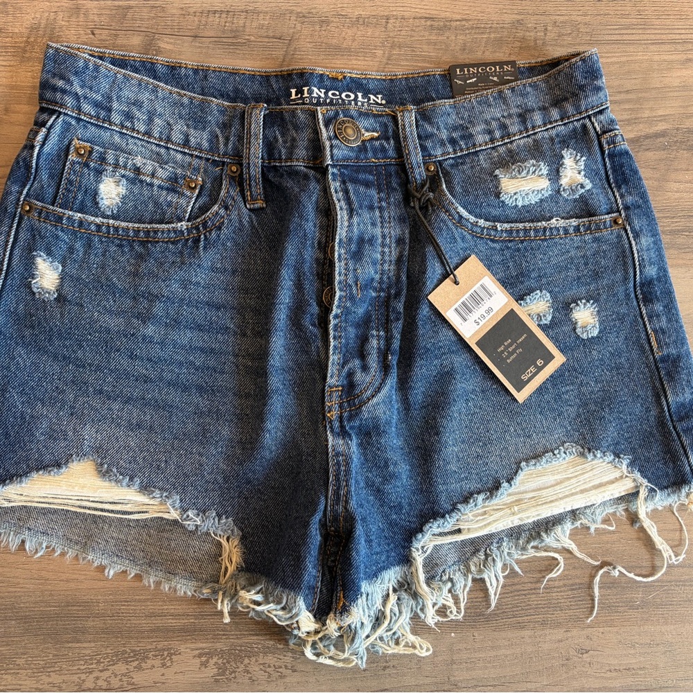 Lincoln Women's Distressed Blue Jean Shorts
